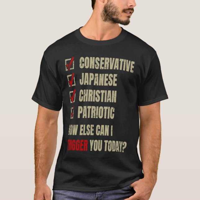 Conservative Japanese Christian Patriotic T-Shirt (Front)