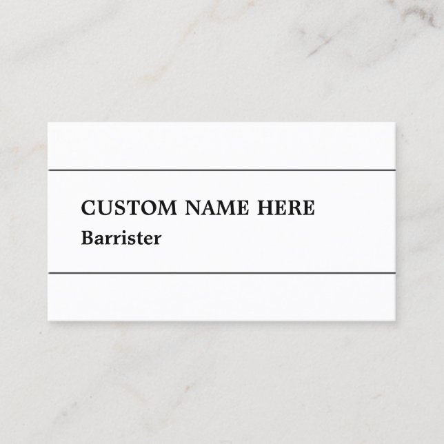 Conservative, Law Professional Business Card (Front)