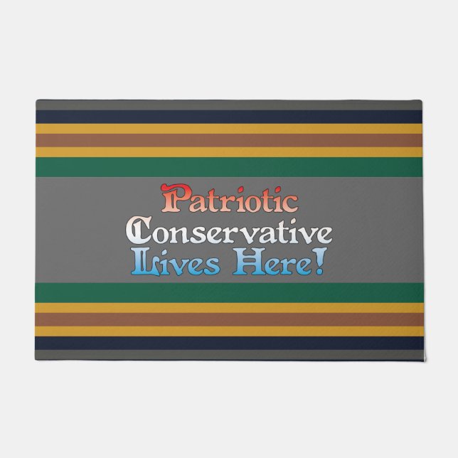 Conservative Lives Here Door Mat (Front)