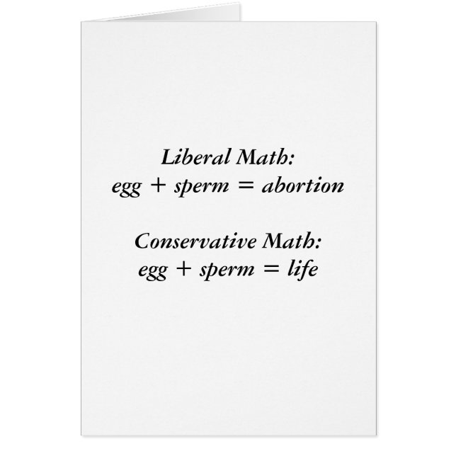 "Conservative Math" (Front)