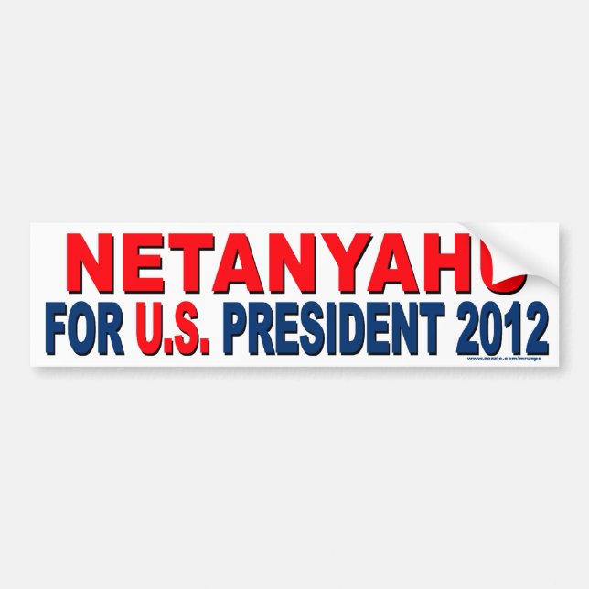 Conservative "Netanyahu For President" Sticker (Front)