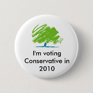 conservative_party_logo, I'm voting Conservativ... 6 Cm Round Badge