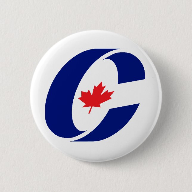 Conservative Party of Canada 6 Cm Round Badge (Front)