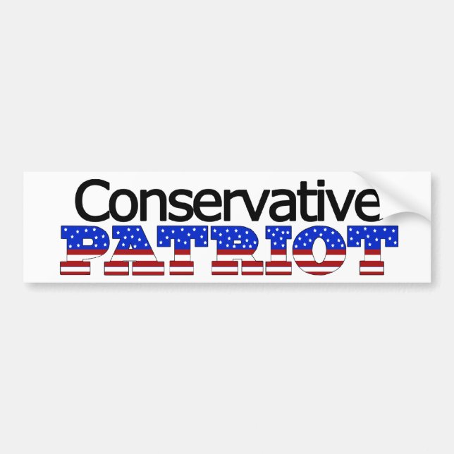 Conservative Patriot Bumper Sticker (Front)