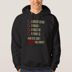 Conservative Samoan Christian Patriotic Hoodie