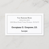 Conservative, Simple, and Plain Business Card