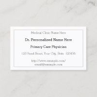 Conservative, Simple Business Card