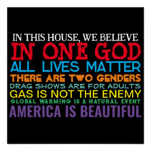 CONSERVATIVE VALUES - GLOSSY POSTER