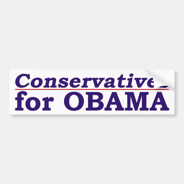 Conservatives for Obama bumper sticker (Front)
