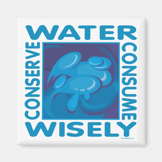 Conserve Water Magnet (Front)