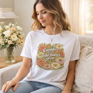Consider the Wildflowers Vintage Retro Floral  Tri-Blend Shirt