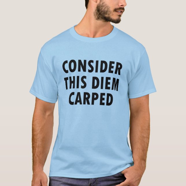 Consider This Diem Carped Tee Guys Blue T Shirt (Front)