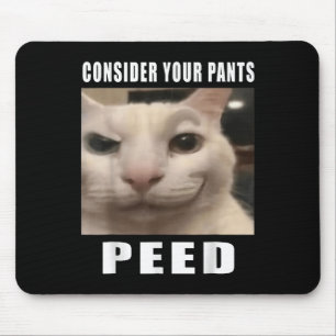 Consider Your Pants Peed Silly Cat Meme Men Women  Mouse Pad
