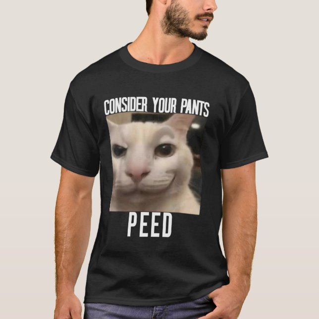 Consider Your Pants Peed Weird Cat Meme Funny Meme T-Shirt (Front)