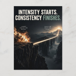 Consistency Finishes Announcement Postcard