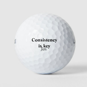 Consistency is key add your name text image poste golf balls