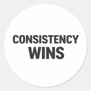 Consistency Wins – Minimal Motivation Sticker
