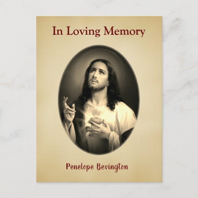 Consolation Christ Catholic Mourning Card (Front)
