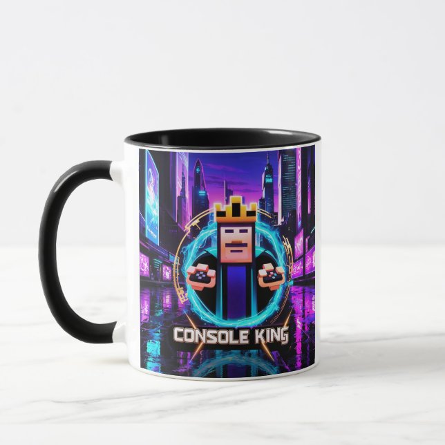 "Console King: Retro Gamer Design" Mug (Left)