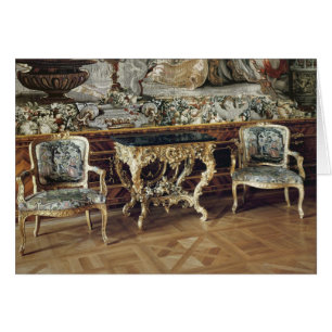 Console table and two armchairs, 1745