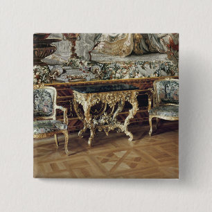 Console table and two armchairs, 1745 15 cm square badge