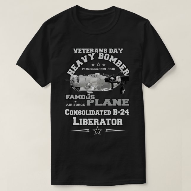 Consolidated B24 Liberator DDay Veterans T-Shirt (Design Front)