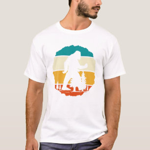 Conspiracy Theory Sasquatch Cryptozoology Retro Bi T-Shirt