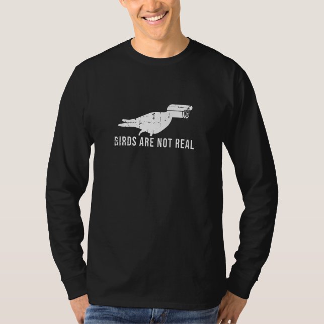 Conspiracy Theory Surveillance Bird Camera T-Shirt (Front)