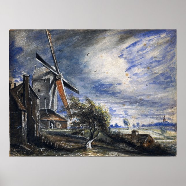 Constable - A Mill Near Colchester Poster (Front)