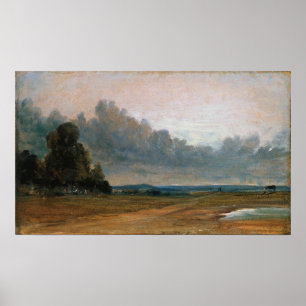 Constable - A View On Hampstead Heath With Harrow  Poster