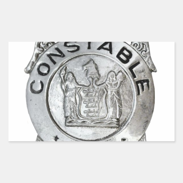 Constable Badge Rectangular Sticker (Front)
