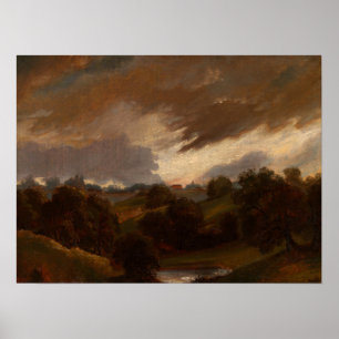 Constable - Hampstead Stormy Sky Poster