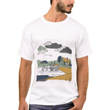 Constable’s Haywain Line Art Illustration T-Shirt