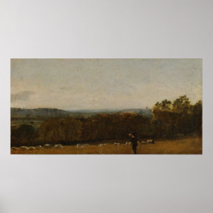Constable - Shepherd Looking Across Dedham Vale Poster