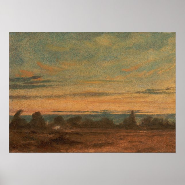 Constable - Summer Evening Landscape Poster (Front)
