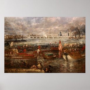 Constable - The Opening Of The Waterloo Bridge Poster