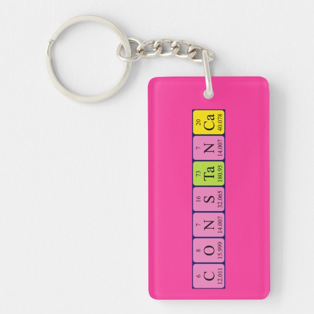 Constança periodic table name keyring (Front)