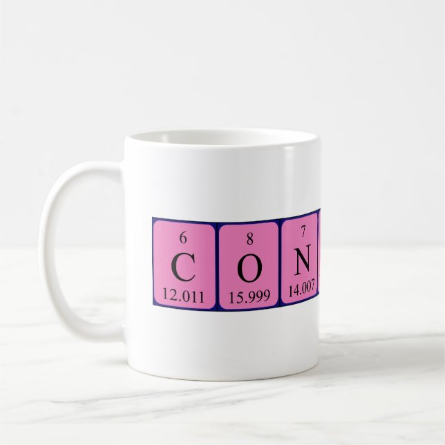 Constança periodic table name mug (Left)