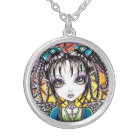 "Constance" Stained Glass Angel Necklace