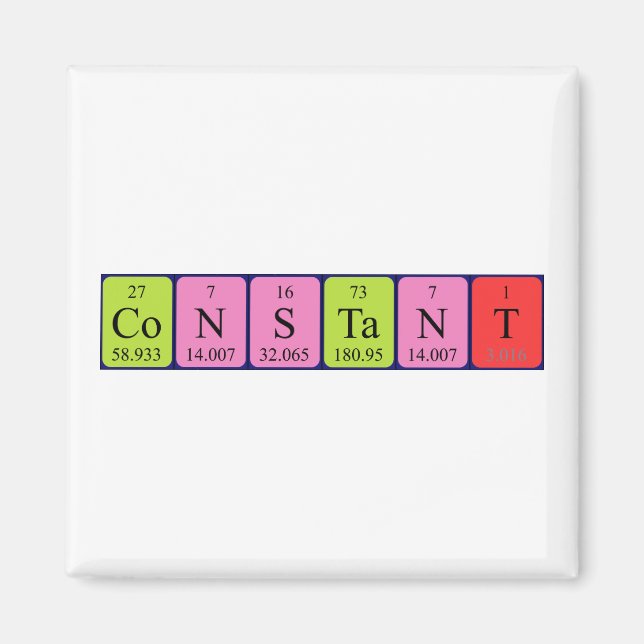 Constant periodic table name magnet (Front)