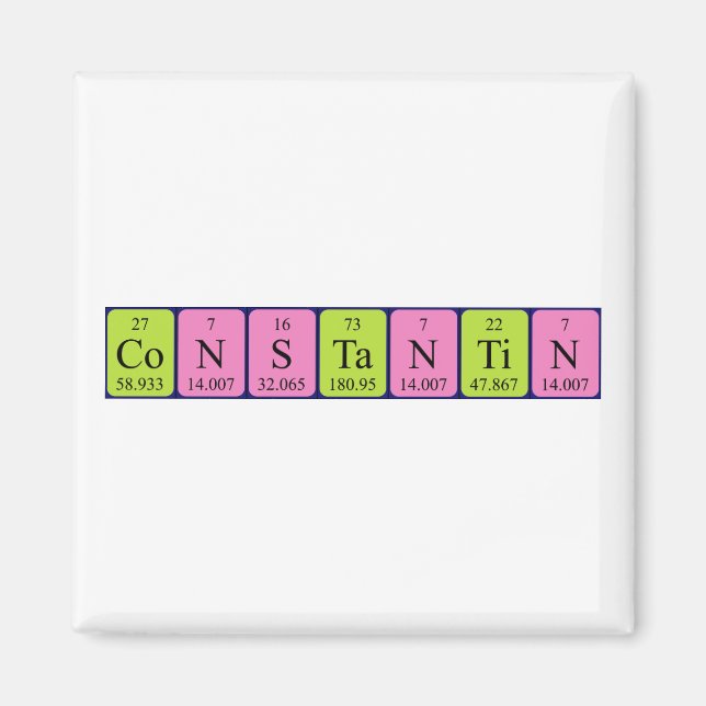 Constantin periodic table name magnet (Front)