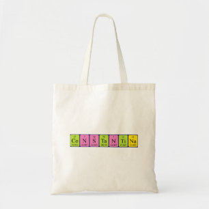 Constantina periodic table name tote bag