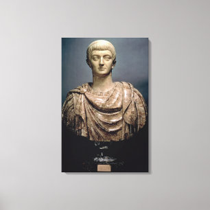 Constantine I (c.274-337) c.350 AD (marble) Canvas Print