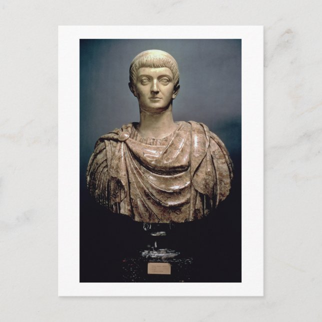 Constantine I (c.274-337) c.350 AD (marble) Postcard (Front)