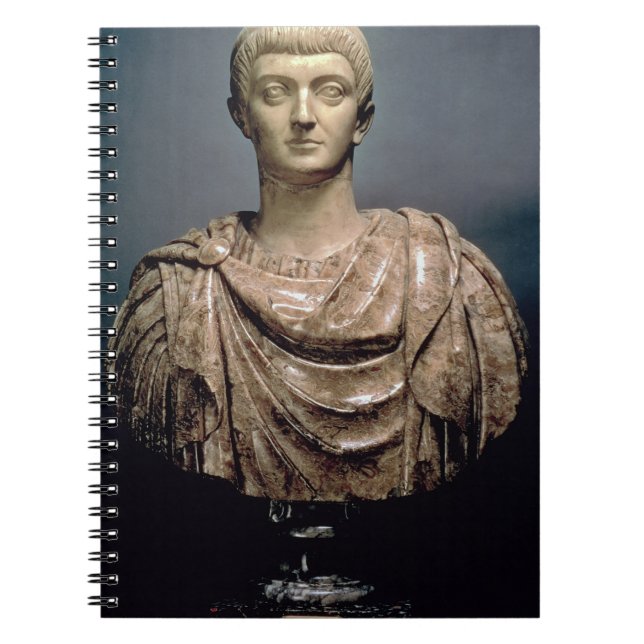 Constantine I (c.274-337) c.350 AD (marble) Spiral Notebook (Front)
