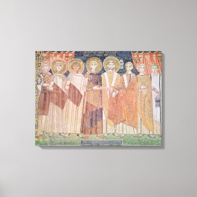 Constantine IV granting Bishop privileges Canvas Print (Front)