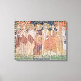 Constantine IV granting Bishop privileges Canvas Print