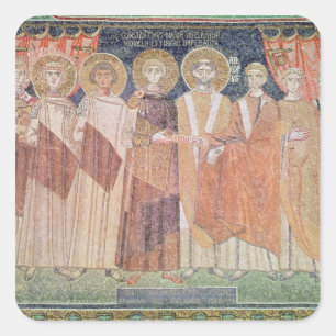 Constantine IV granting Bishop privileges Square Sticker