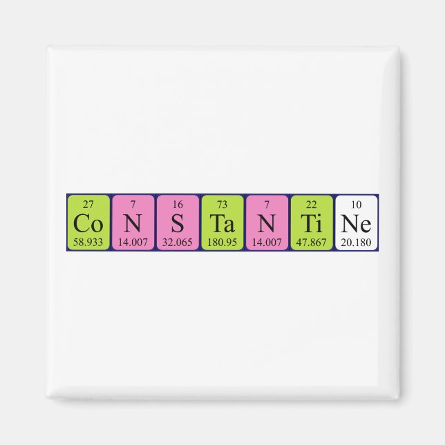 Constantine periodic table name magnet (Front)