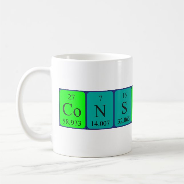 Constantine periodic table name mug (Left)